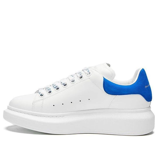 Alexander McQUEEN White & Blue Sprayed Toe 'Oversized' Sneakers | INC STYLE